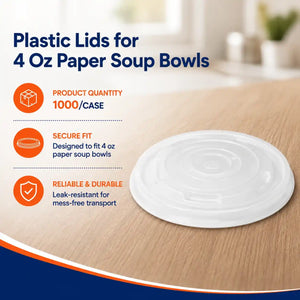 Plastic Lid for 4 oz Soup Bowl