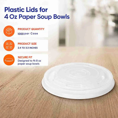 Plastic Lid for 4 oz Soup Bowl