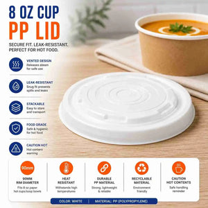 Plastic Lid for 8 oz Soup Bowl
