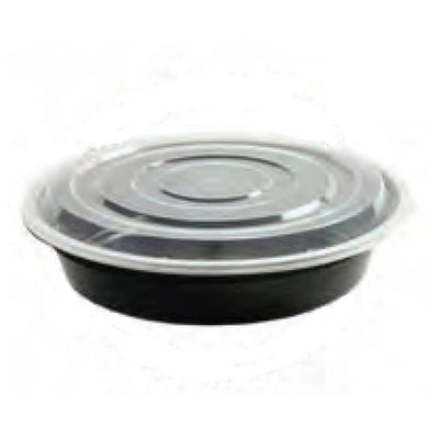 7” Round 24 Oz Combo Containers – Disposable and Reusable Leakproof Food Containers, 150/Case | OZAT