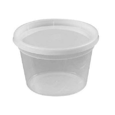 OZAT - 12 Oz. Round Plastic Deli Combo Containers, 240/Case