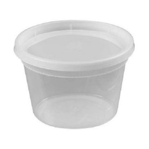 OZAT - 16 Oz. Round Plastic Deli Combo Containers, 240/Case