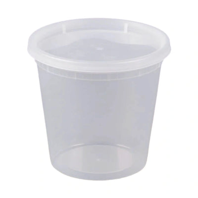 OZAT - 24 Oz. Round Plastic Deli Combo Containers, 240/Case
