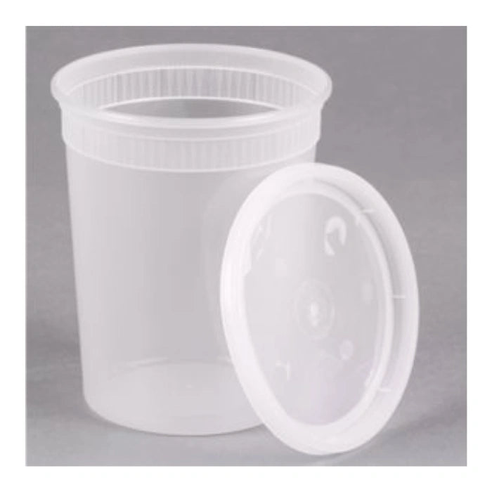 round clear tall plastic food container