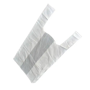 OZAT - White Plastic T-Shirt Carry Bags, Size S1