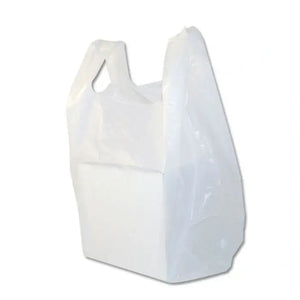 White Plastic T-Shirt Carry Bags, Size S4