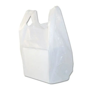 White Plastic T-Shirt Carry Bags, Size S5