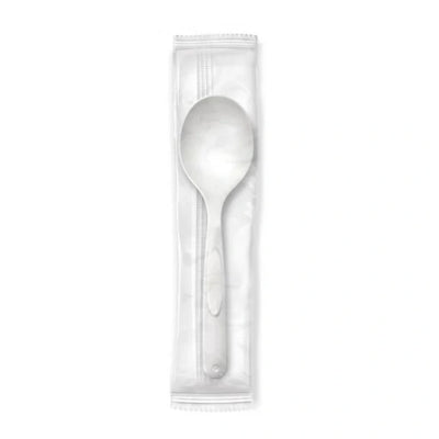 OZAT - Plastic Tea Spoon, Heavy Duty, White, Individually Wrapped, 1000/Case
