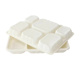 Corn Starch 6 Compartment Thali, 40/pack