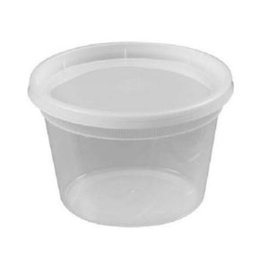 OZAT - 16 Oz. Round Plastic Deli Combo Containers With VENT Hole, 240/Case
