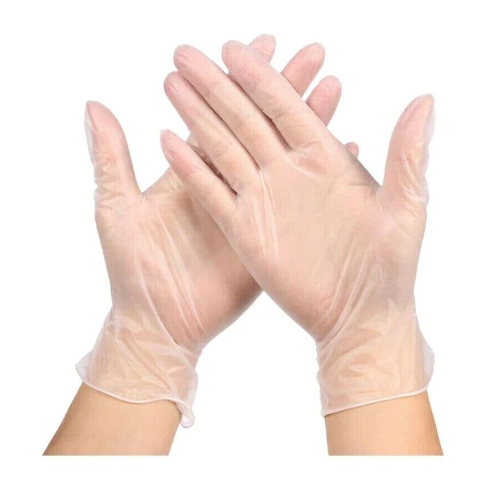 Clear Vinyl Gloves, SMALL Size – Latex-Free Examination Gloves for Kitchen, Food Handling & Cleaning Use (100/Case)