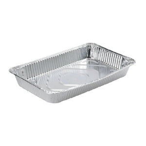 Full Size Deep Aluminum Foil Pans – Rectangular Disposable Catering & Serving Trays, 50/Case | OZAT